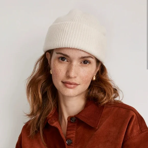 Madewell Cream Knit Beanie - Picture 2 of 4